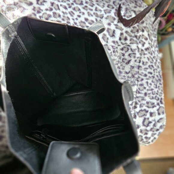 Aimee Kestenberg | Busy Bee Unlined Black Genuine Leather Studded Bag - Picture 12 of 15